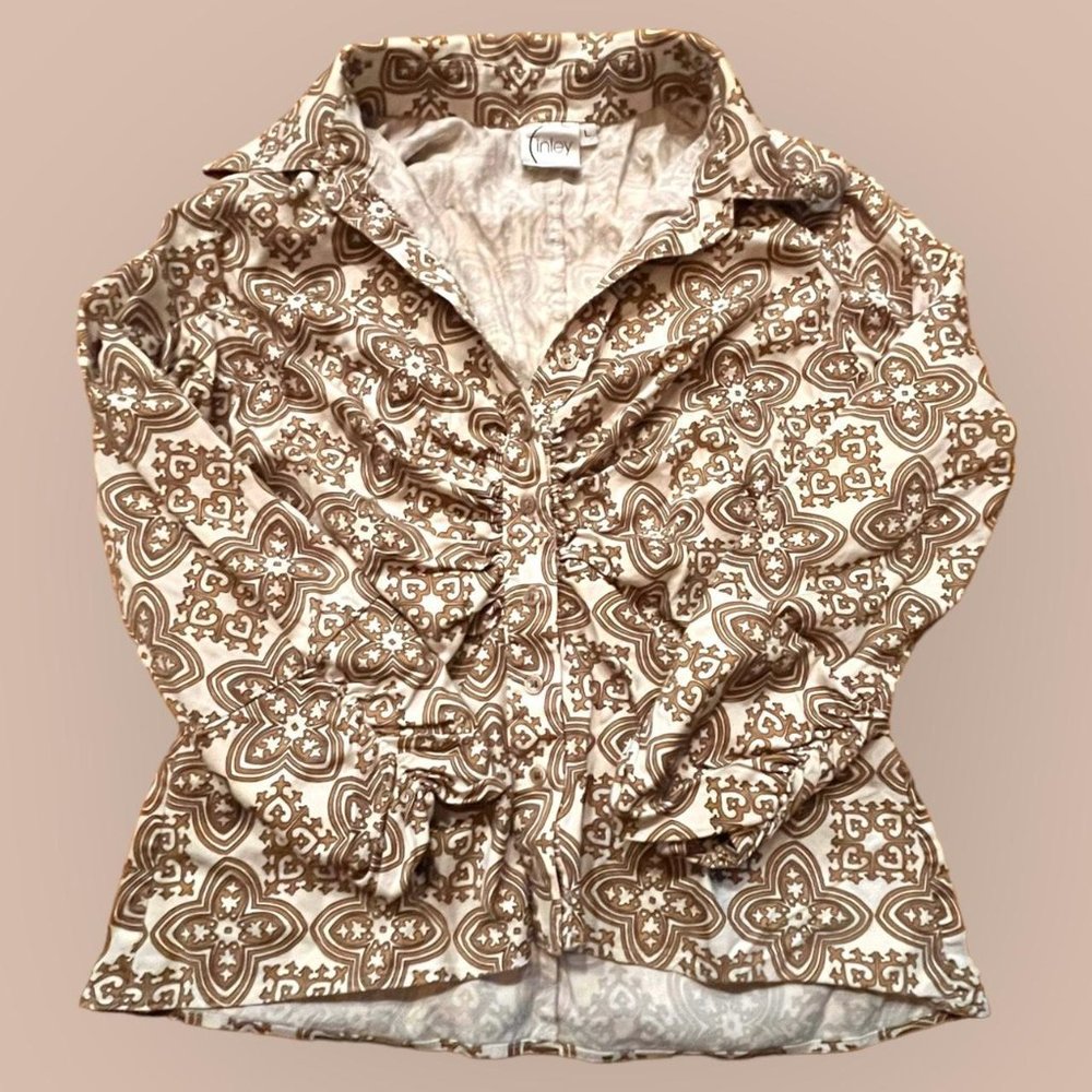 FINLEY PATTERNED BLOUSE (L)